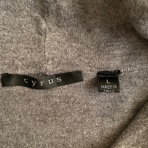 Cyrus Women’s Sweater Tunic Cowl Neck Gray Large - Picture 6 of 8